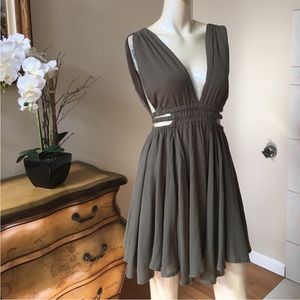 LF Indikah Green Deep V Dress